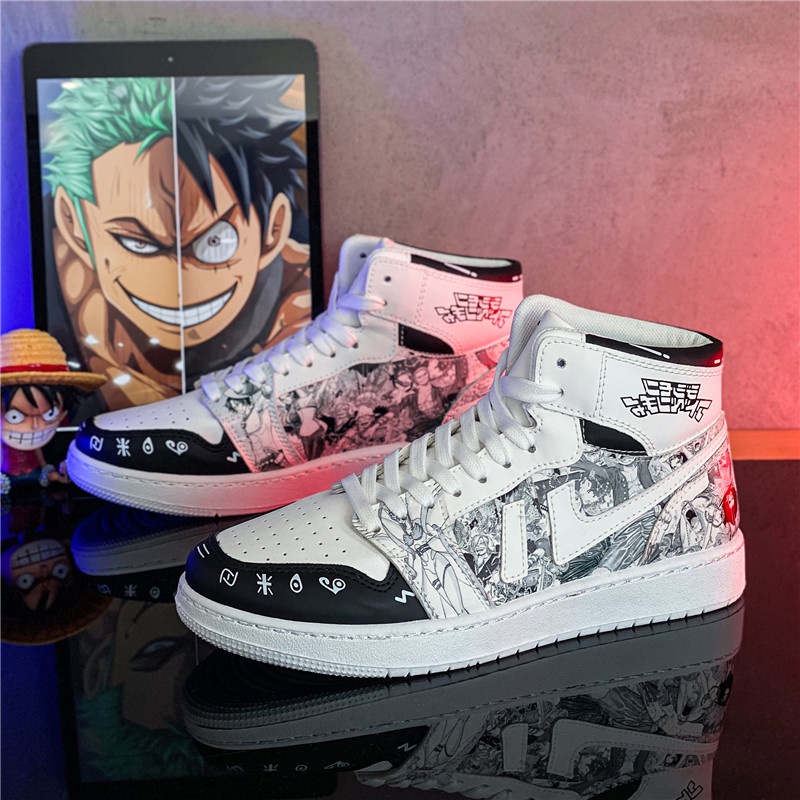 Giày sneaker in hoạt hình anime one piece thời trang size 36-44