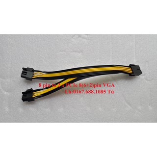 Cáp Chia Nguồn VGA 8 pin ra 2 đầu 8(6+2) pin - Cấp Nguồn Cho Card VGA