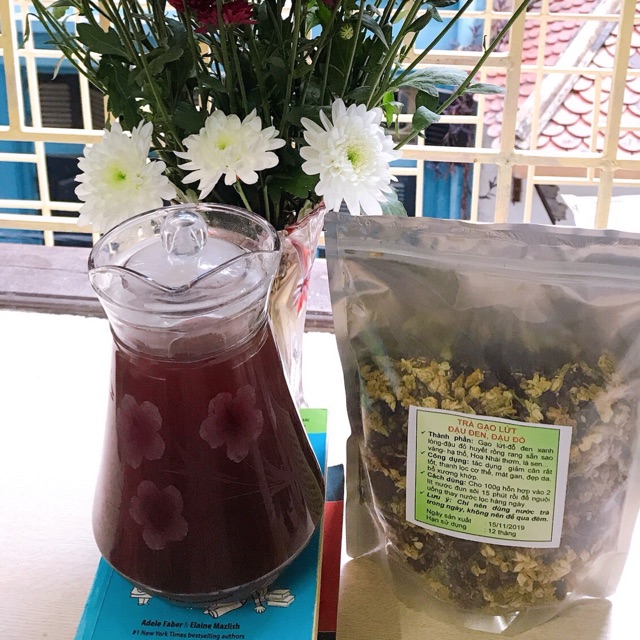 1 Kg Trà gạo lứt hoa nhài Giảm cân hiệu quả Hand made rang tay