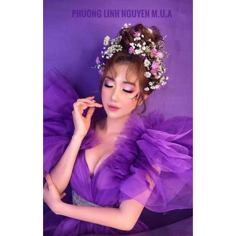 đầm chụp bầu voan lưới - chụp ảnh consept nghệ thuật