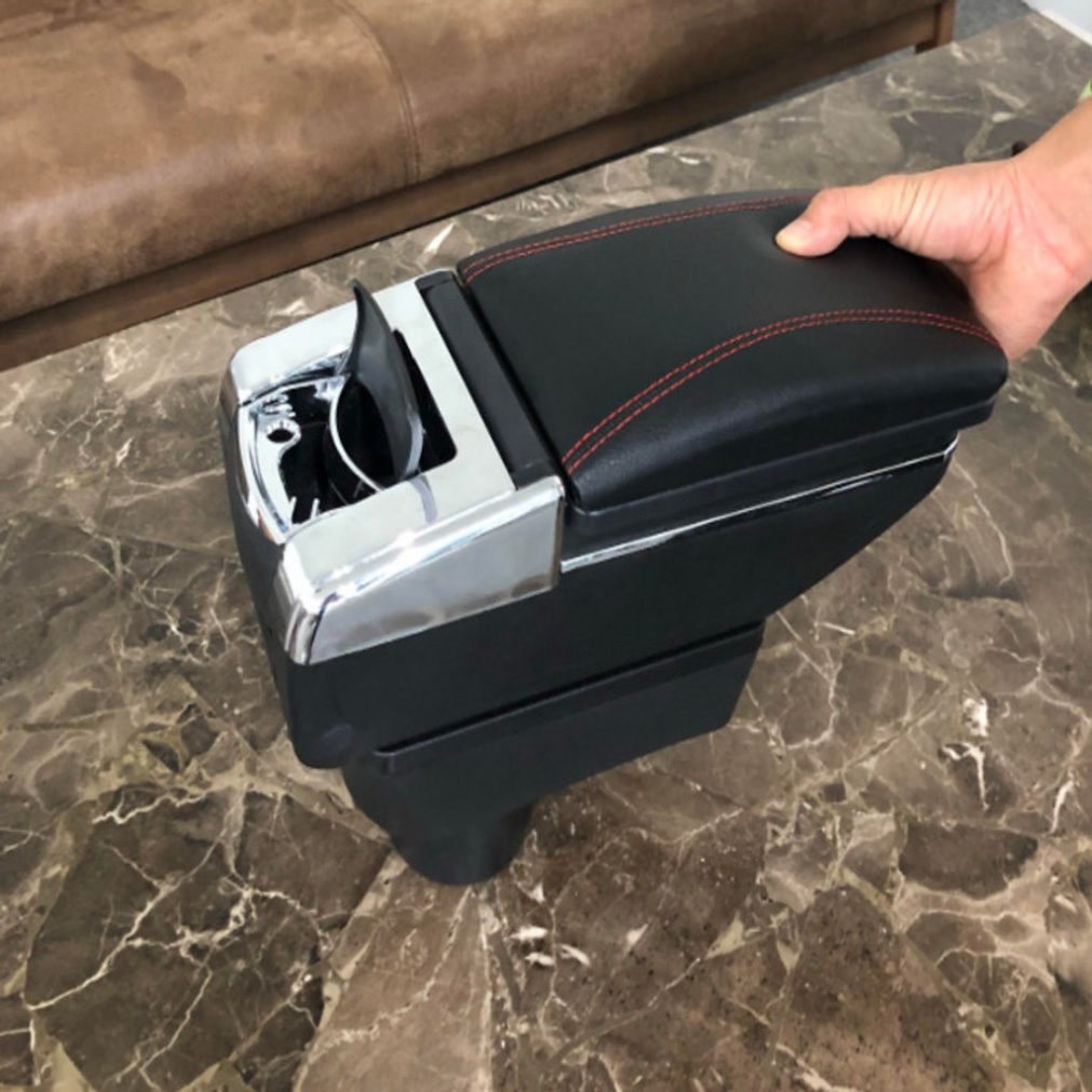 Hộp tỳ tay xe cho Attrage / Mirage cao cấp tích hợp cổng sạc USB - Bảo hành 12 tháng dự bị