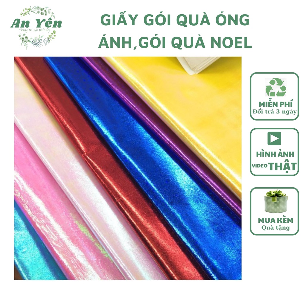 Giấy gói quà óng ánh kim tuyến, bọc quà noel giáng sinh, gấp hạc giấy hàng dày đẹp