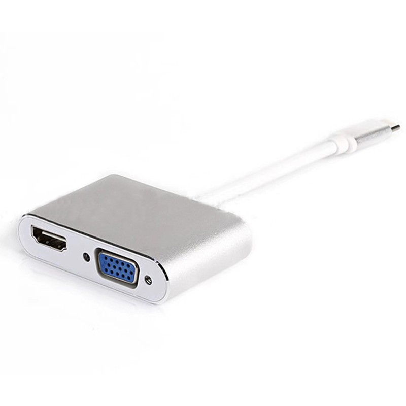 Adapter chuyển USB type-C ra HDMI và VGA