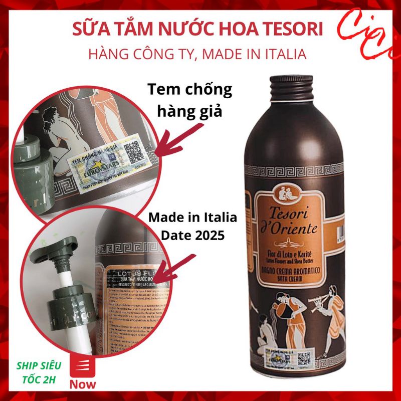Sữa Tắm Hương Nước Hoa Tesori D'Oriente 500ml