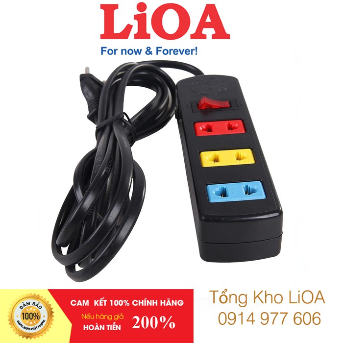 💥Giá Sỉ💥 Ổ Cắm Điện LIOA, 3 Ổ Cắm Có Công Tắc, Công Suất ~1000W, Dây Dài 3m/5m, Mã: 3TS