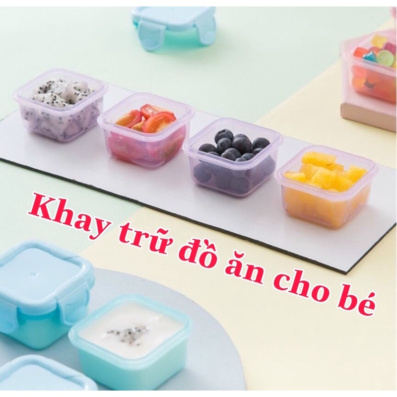 Hộp đựng đồ ăn dặm cho bé, hộp nhựa an toàn đựng sữa đồ ăn cho bé