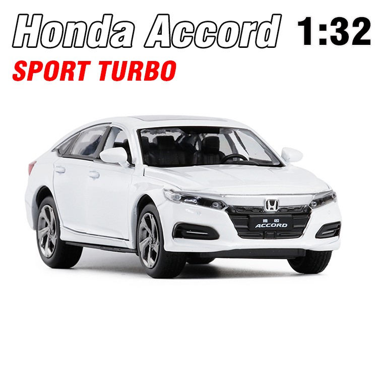 Xe ô tô Honda Accord Sport Turbo bằng kim loại mô hình tỉ lệ 1:32 mở các cửa có âm thanh và đèn