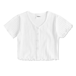 ÁO CROPTOP NGẮN TAY CỔ CHỮ V CAMI MÀU TRẮNG HÀN QUỐC FUNKY