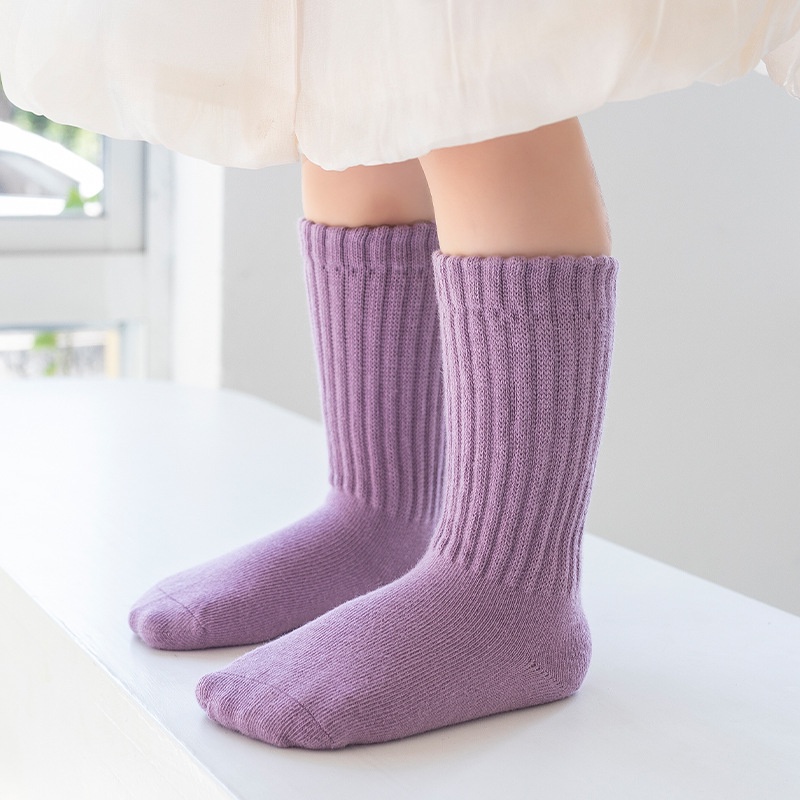 Vớ Cotton Cổ Vừa Không Xương Thời Trang Xuân Thu Cho Bé