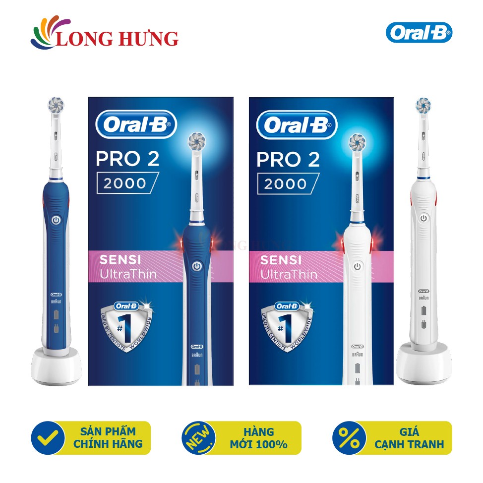 Bàn chải điện Oral-B Pro 2 2000 Sensi Ultrathin - Hàng nhập khẩu