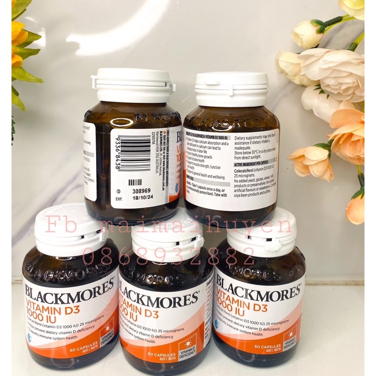 Viên uống Vitamin D3 Blackmores hàm lượng 1000IU