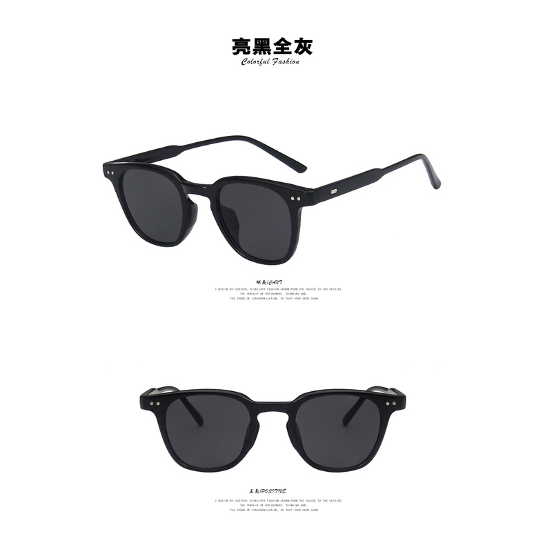 (KIQI-FASHION) COD Kính Mát Gọng Tròn Màu Gradient Chống Tia UV Thời Trang Hàn Quốc Cho Nam Nữ