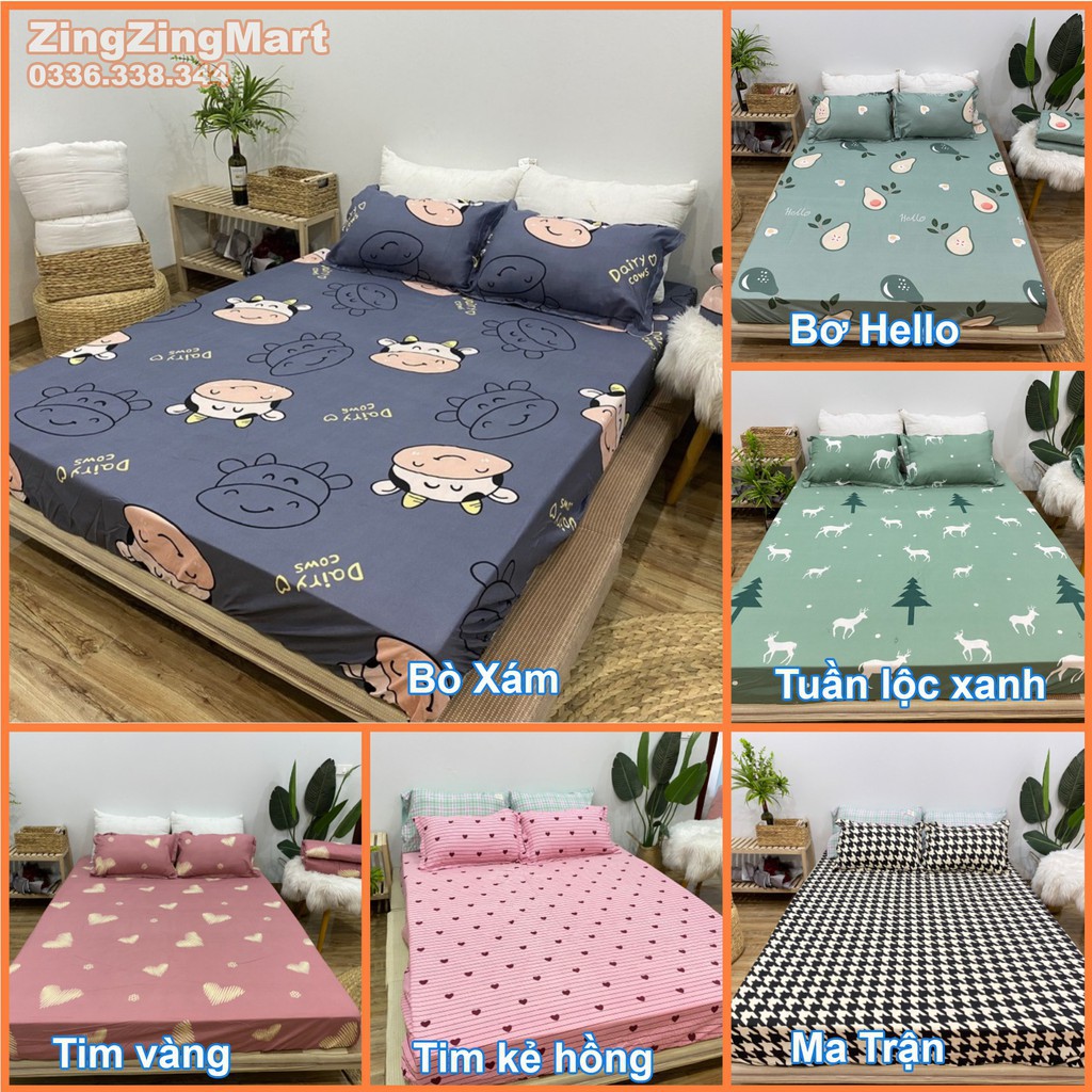 Ga Trải Giường Poly Cotton M6/M8 Nhiều Mẫu Tùy Chọn Có kèm 2 vỏ gối (Khách chọn mẫu để lại ghi chú or chát vs shop nhé) | BigBuy360 - bigbuy360.vn