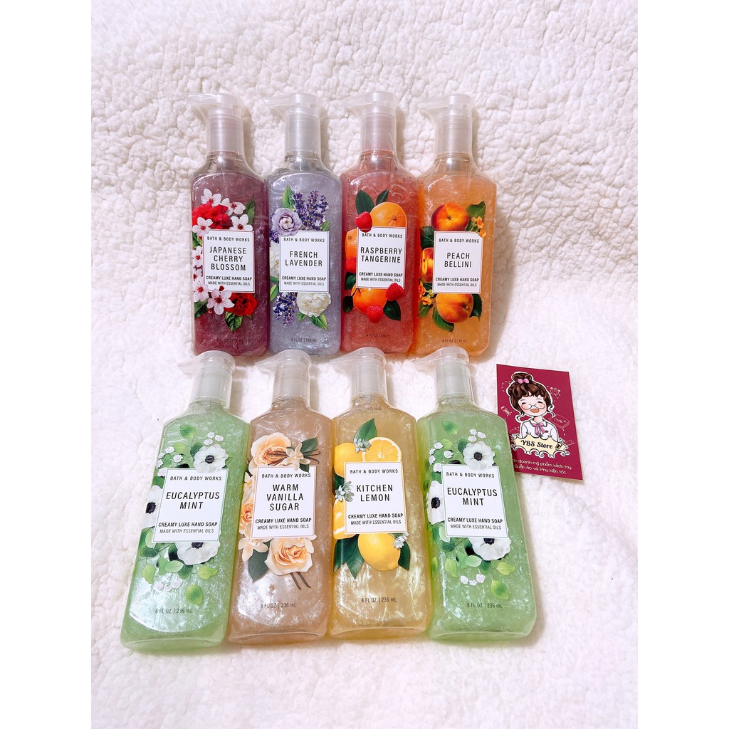 {Bill Mỹ} BBW Xà phòng rửa tay hand soap Bath &amp; Bodyworks BBW 236ml/259ml có nhiều mùi lựa chọn, inbox shop nhé!