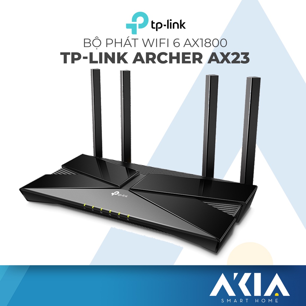 Bộ phát wifi 6 tp link archer ax23, router wifi 6 băng tần kép, tốc độ cao ax1800mbps, quản lý bằng app