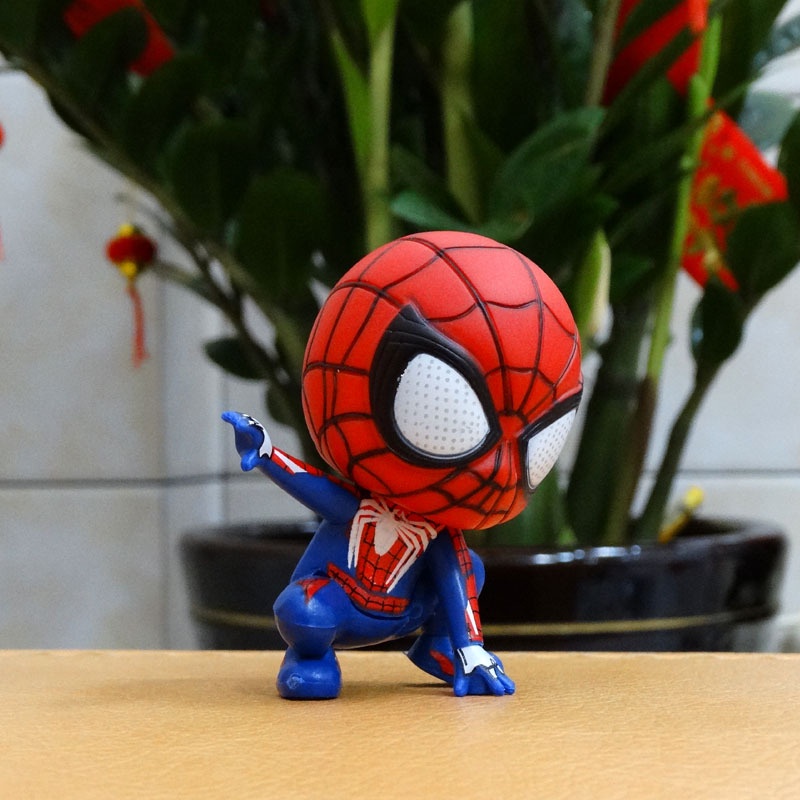 DISNEY Mô Hình Người Nhện Marvel Trang Trí Bánh Kem Bằng Pvc
