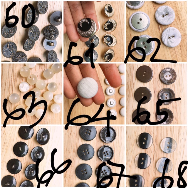 Nút nhựa, nút áo các loại ( loại lớn - nút dạ, quần tây ... ) | BigBuy360 - bigbuy360.vn