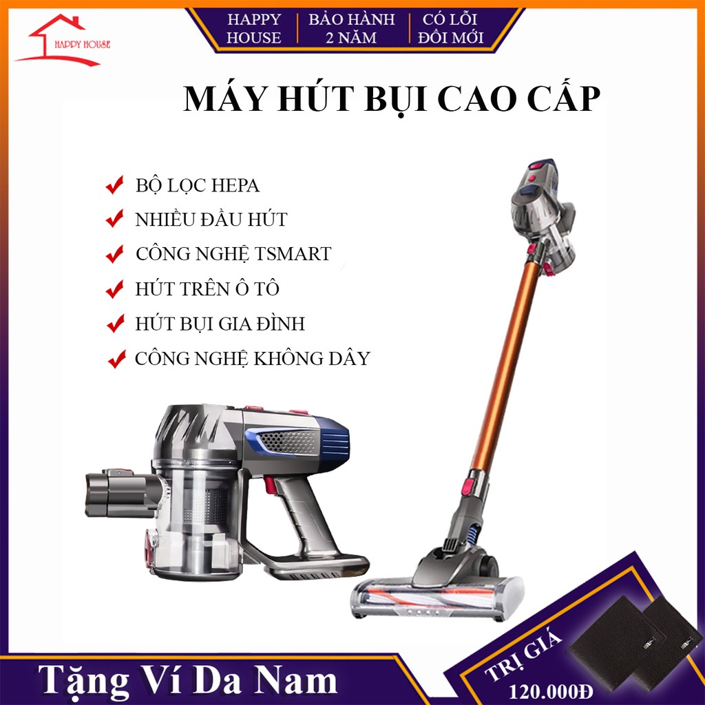 Máy hút bụi cầm tay gia đình 2 trong 1 công suất lớn ,hút sạch mọi vị trí, đa năng 2 đầu hút, bảo hành 2 năm