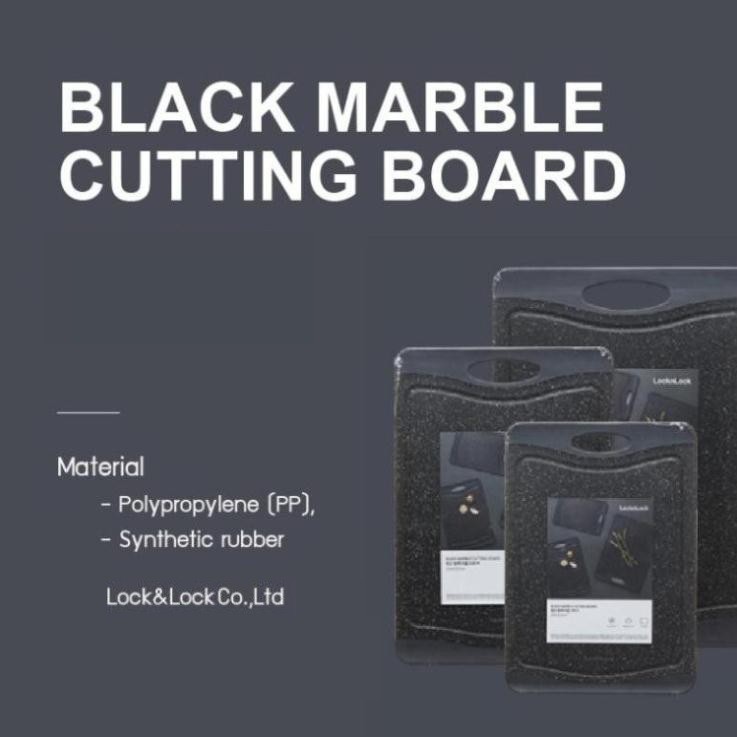 Thớt Nhựa Kháng Khuẩn Lock&amp;Lock Black Marble CKD006 CKD007 CKD008 Màu Đen 3 Size S, M, L