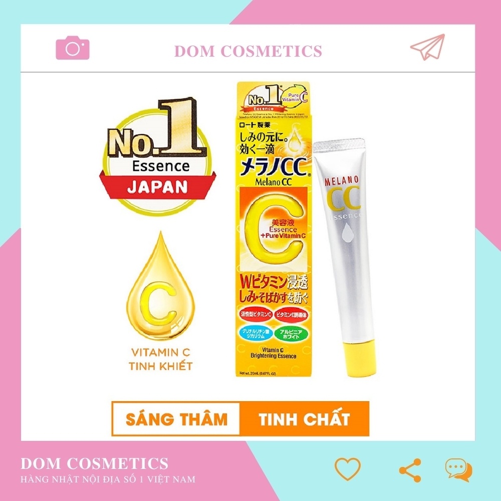 [ CHÍNH HÃNG ] Tinh chất dưỡng trắng da Melano CC Whitening Essence màu vàng 20ml