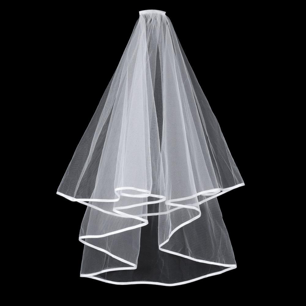 Mạng Che Mặt Kèm Lược Hai Lớp Hóa Trang Cho Cô Dâu