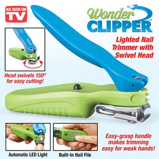 Cắt móng tay đa năng có đèn pin  360độ wonder clipper