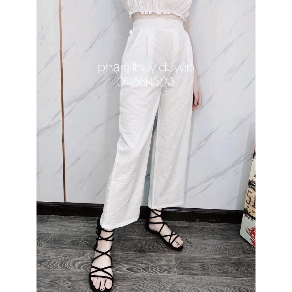 Quần Đũi Đính Cúc Ống Rộng 909 ( Kèm Ảnh Thật )_Xưởng May Quang Anh