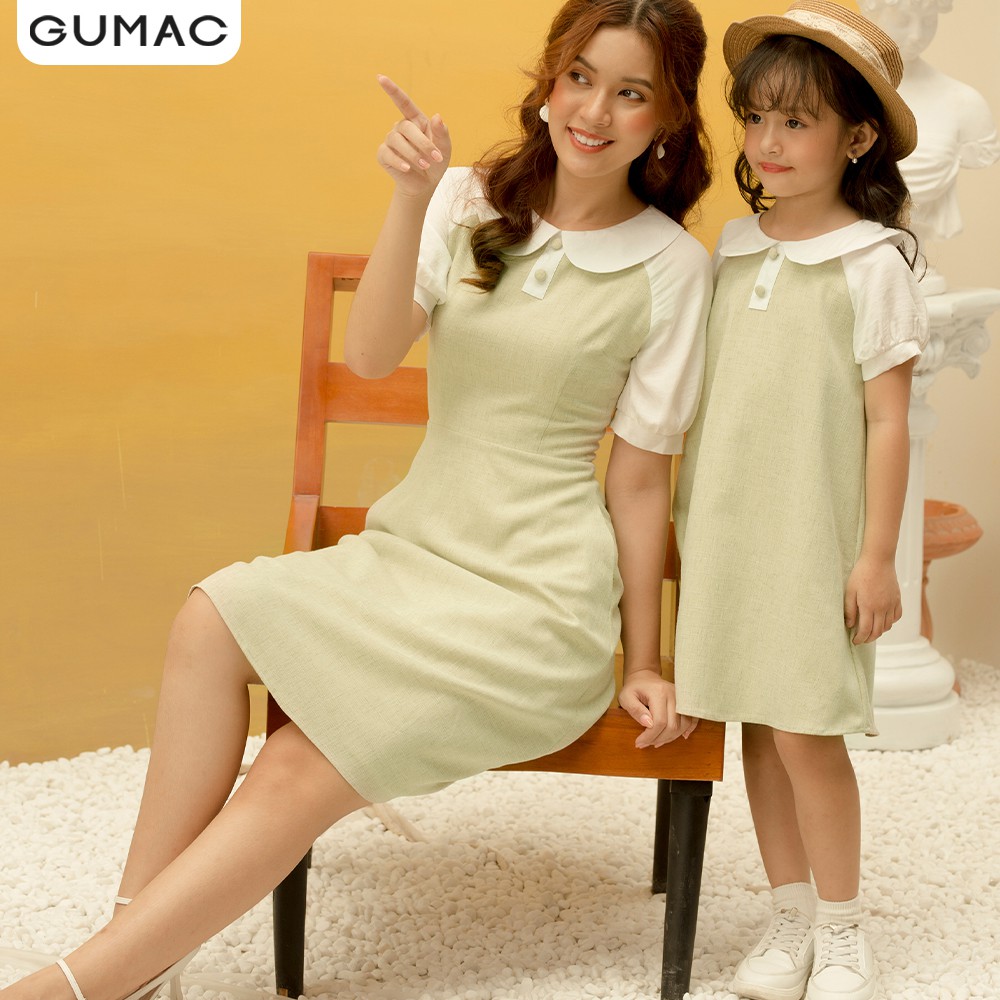 [Mã MABR07062 giảm 8% tối đa 50K đơn từ 249K] Đầm cổ sen 2 nút cho bé gái DKA10122 GUMAC | BigBuy360 - bigbuy360.vn