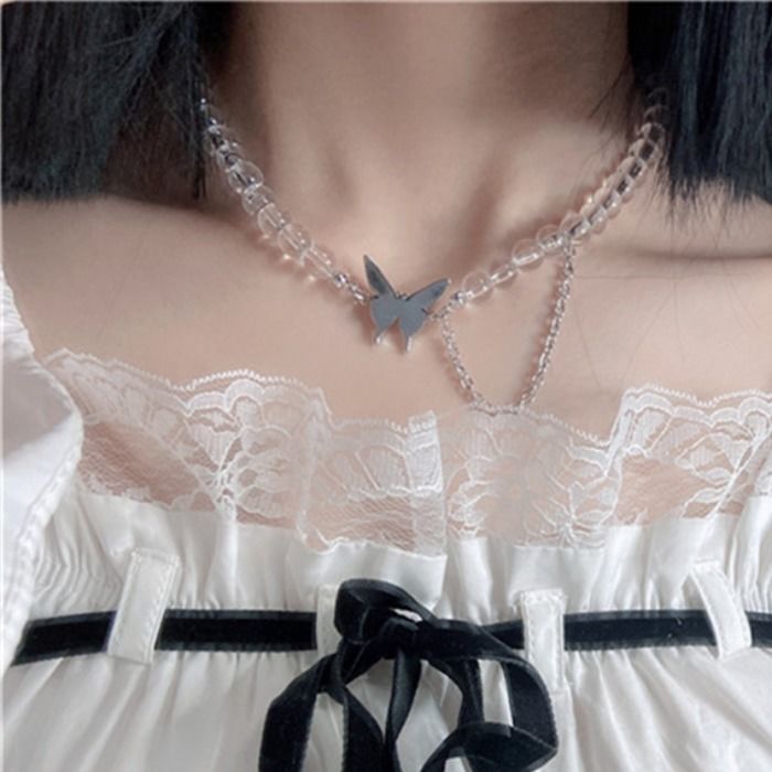 Vòng cổ Mặt Hình Bươm Bướm Phong Cách Hàn Quốc Cho Nữ