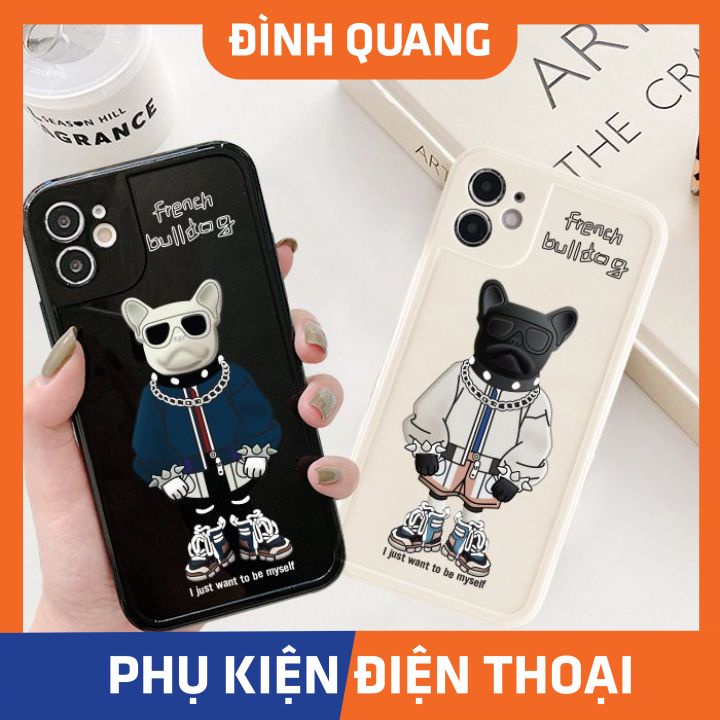 Ốp lưng iphone viền nổi BVC bull dog 6plus/6s/6splus/7/7plus/8/8plus/x/xr/xs/11/12/pro/max/plus/promax - ĐQ Store