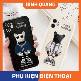 Ốp lưng iphone viền  bull dog 6plus/6s/6splus/7/7plus/8/8plus/x/xr/xs/11/12/pro/max/plus/promax - ĐQ Store