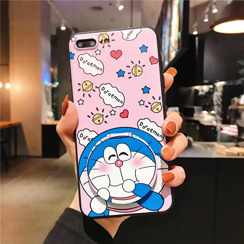 Ốp Lưng Mặt Gương In Hình Doraemon Cho Oppo A5 A9 A31 2020 A92 A52 F11 Pro F9 A3S A7 A5S F7 F5 A83 A71 A57 A39 F1S A37 Neo9 F3