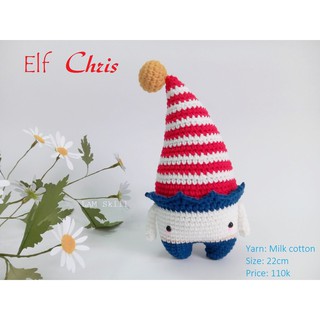 Trang trí giáng sinh bằng len - quà tặng giáng sinh– Chritsmas elf new Amigurumi