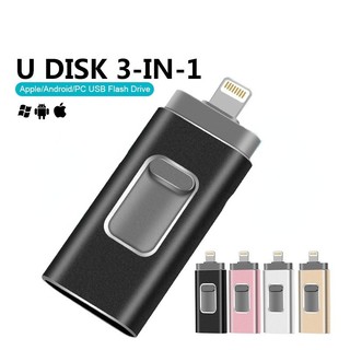 Usb 128 gb 256gb 512gb cho điện thoại iphone android 3 trong 1 usb flash drive 32gb 64gb
