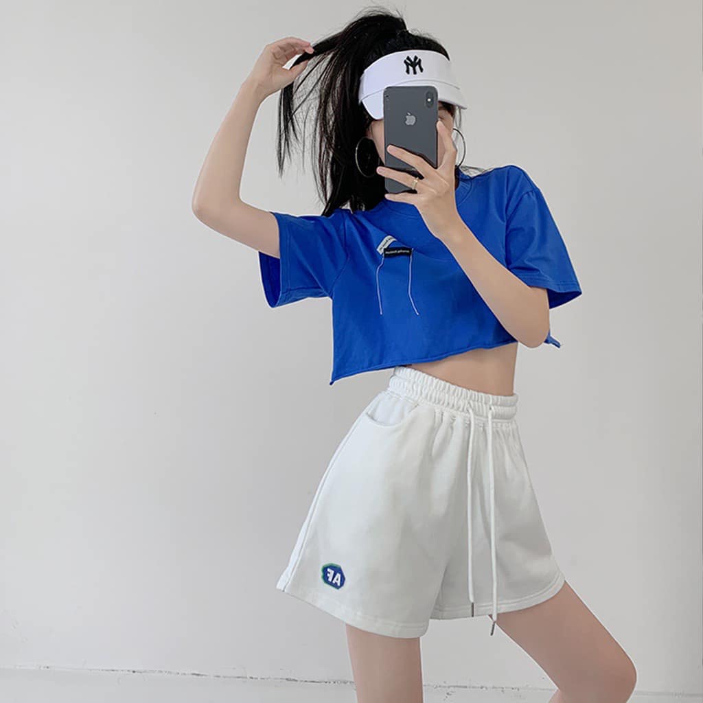 Quần Short Da Cá AF PEONYB Nữ [FREESHIP] 🌸 Sooc đùi ống rộng phối logo phong cách đường phố hàn quốc đẹp Ulzzang 🌸 | BigBuy360 - bigbuy360.vn