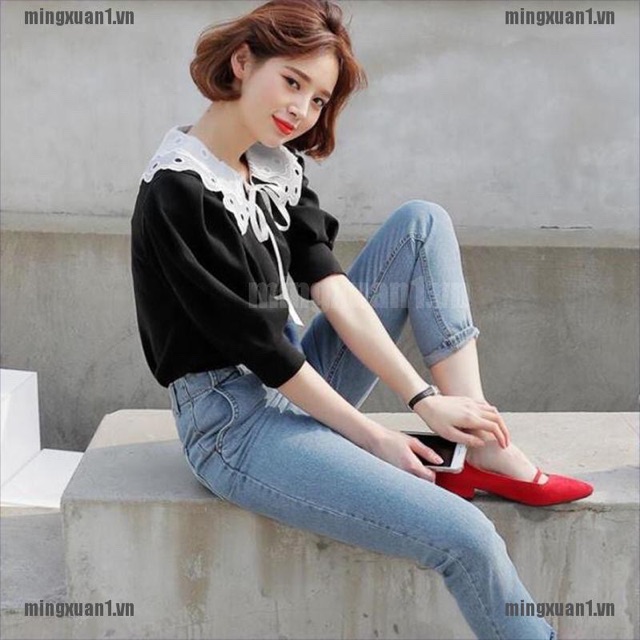 Cổ Áo Ren Sơ Mi  freeship  ảnh thật