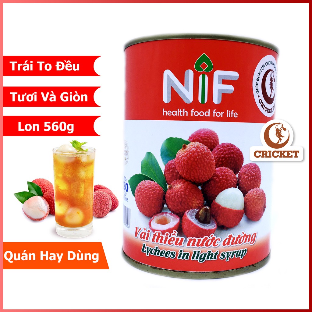 Vải Thiều Ngâm Nước Đường NIF Lon 560g