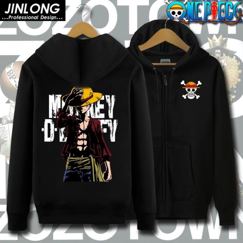 Áo khoác Nỉ in hình One Piece - áo Luffy đẹp giá rẻ chất lượng / có size cho trẻ em