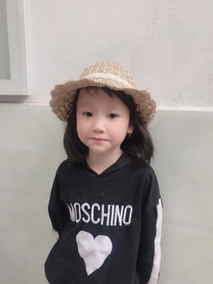 Mũ sò sợi thô cho bé gái