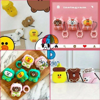 (Order 10 ngày) Case bảo vệ Airpods Pro/1/2 gấu brown/ thỏ cony/ vịt sally tất bình sữa/ ếch xanh hồng