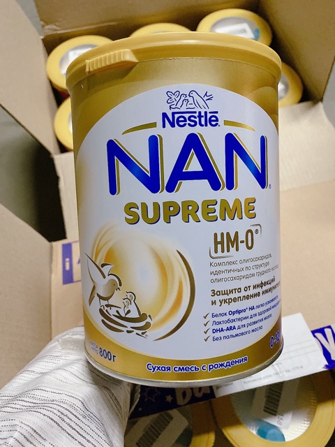 sữa NAN SUPREME HMO hộp 800g hàng nội địa Nga