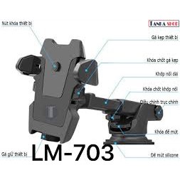 (FreeShip từ 99k)) Giã đỡ ĐT trên xe hơi LM-703