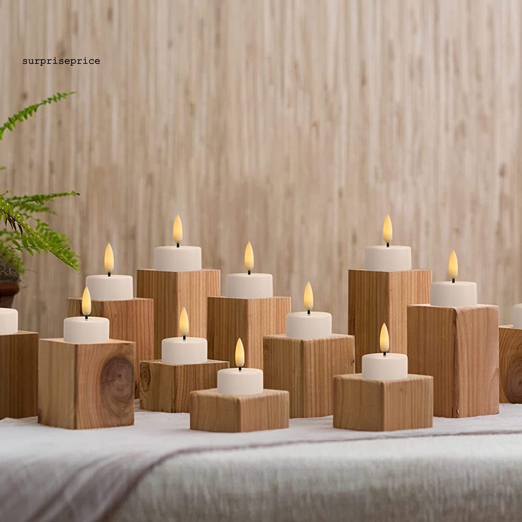 Set 12 Đèn LED Hình Nến Bằng Nhựa Nhiệt Độ Thấp Dùng Trang Trí Hàng Ngày