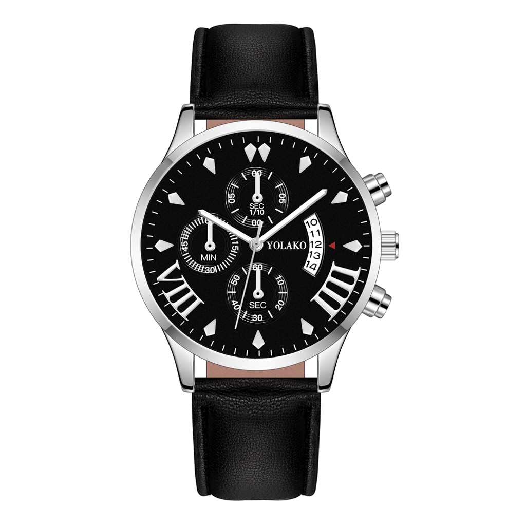Men's Watch Sports Watches for Men Leather Strap Wrist Watches Clock