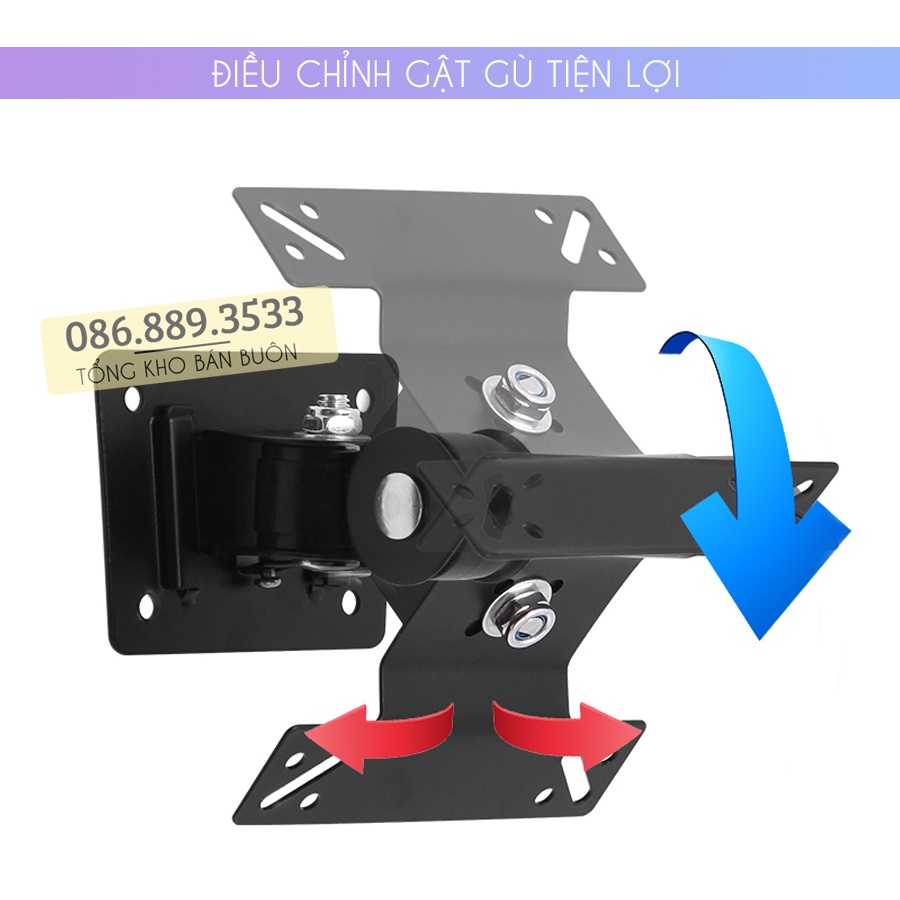 #F03 / Giá Treo Màn Hình Máy Tính ErgoTek F03 Xoay 360 Độ 17 - 27 Inch  - Giá Treo Điều Chỉnh Gật Gù