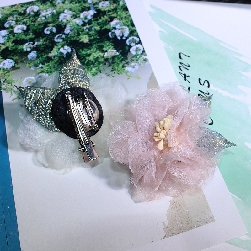 Cài áo thời trang hoa voan thanh lịch GC93