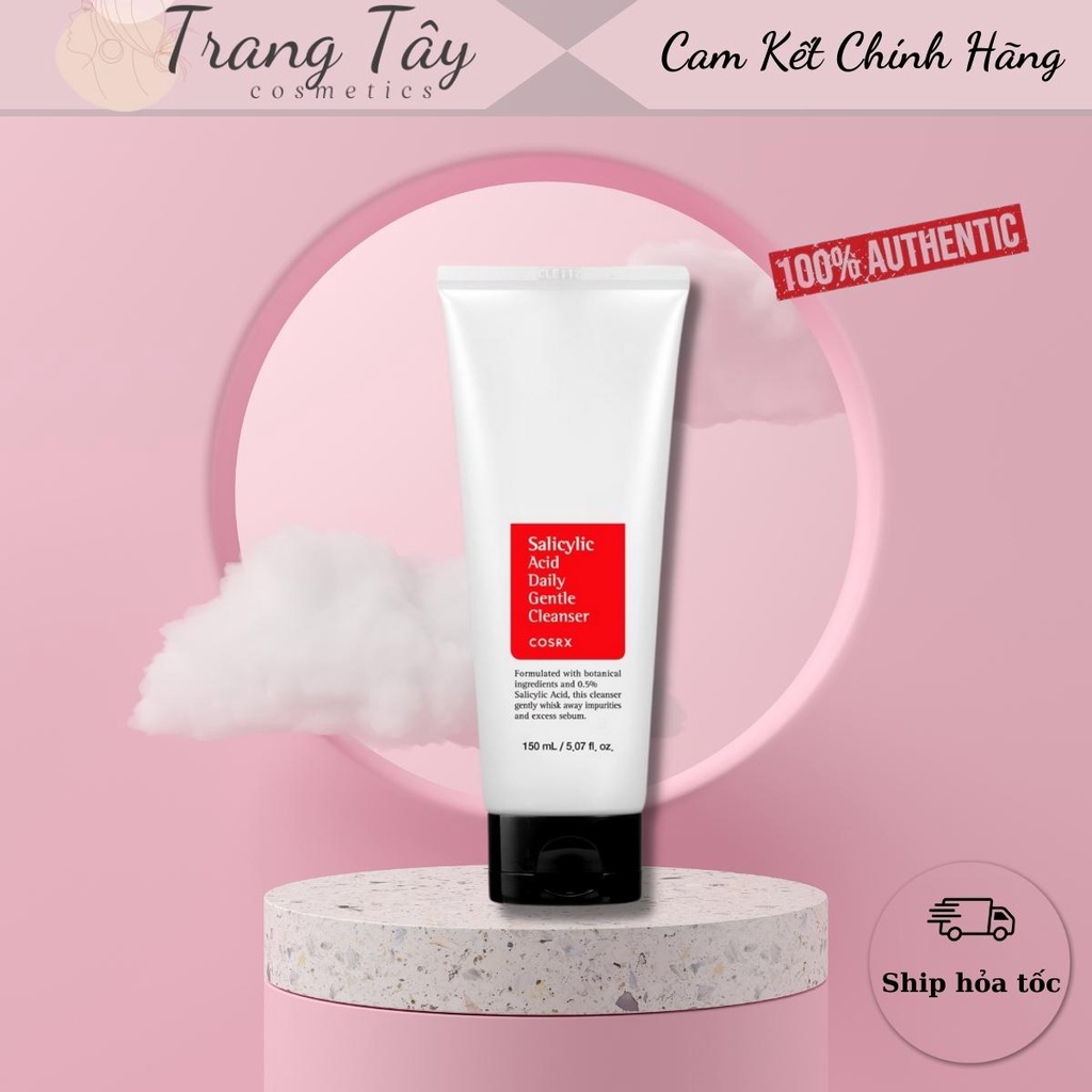 SỮA RỬA MẶT CHO DA MỤN COSRX SALICYLIC ACID DAILY GENTLE CLEANSER (MÀU ĐỎ)