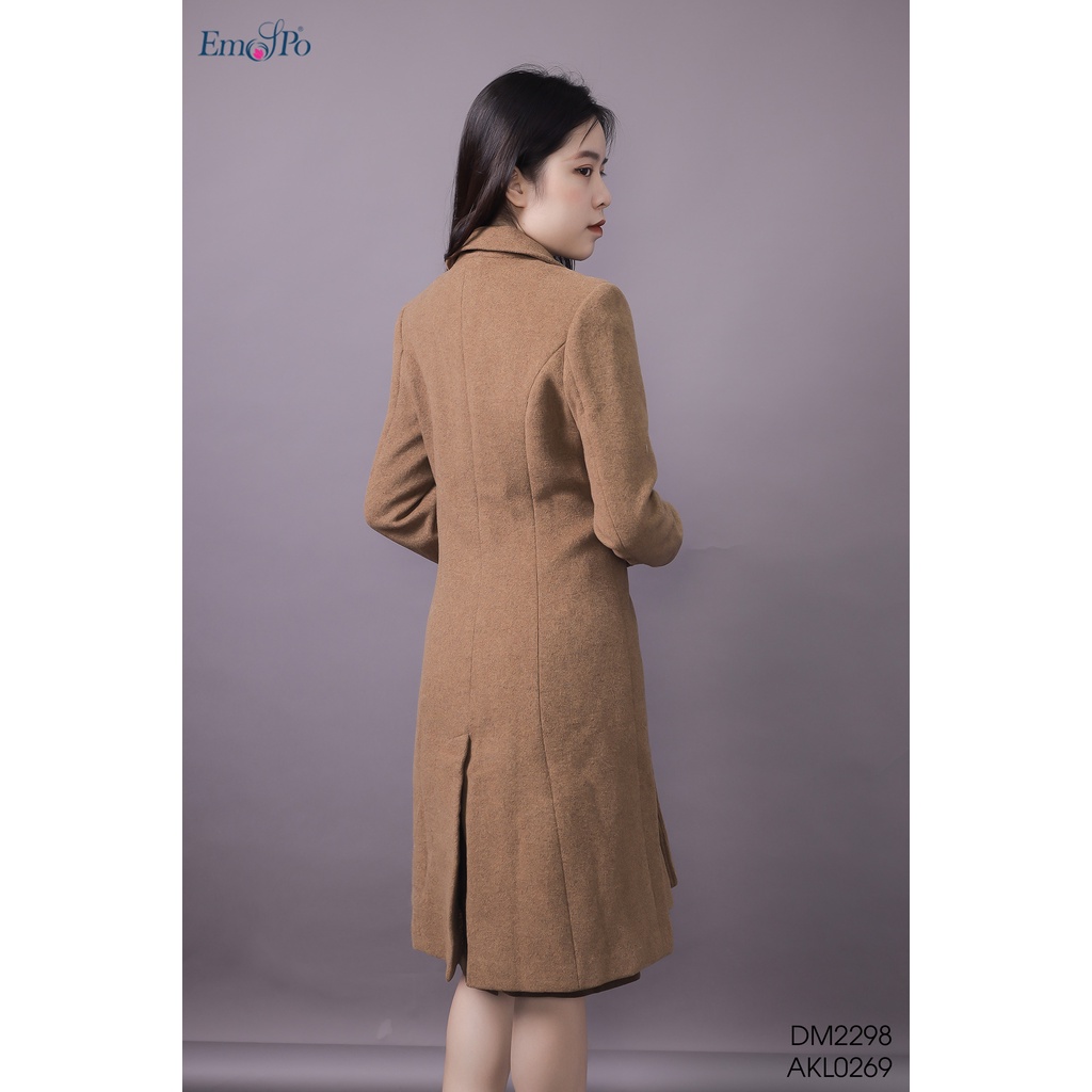 Áo khoác dạ dáng dài Emspo (kèm đai eo) AKL0269