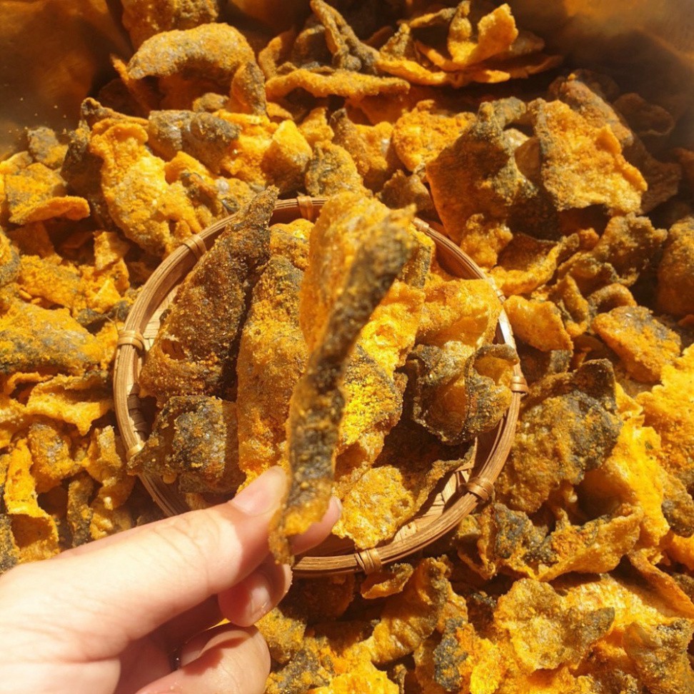 Da Cá Hồi Trứng Muối  da cá sấy giòn, ăn vặt quán 91 | BigBuy360 - bigbuy360.vn