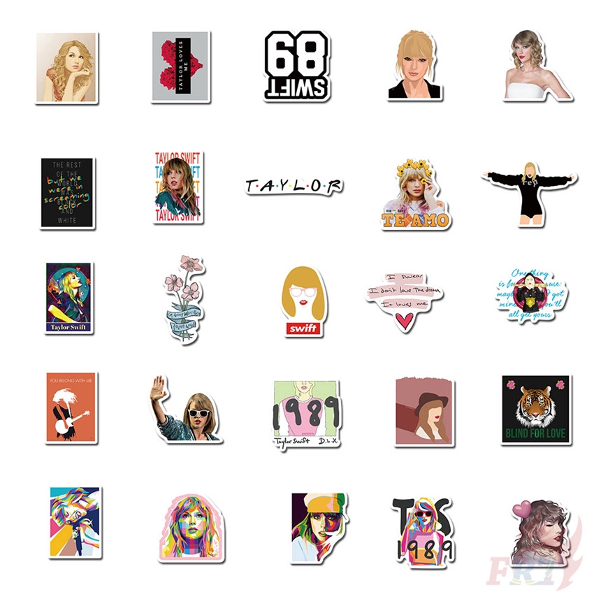 ❉ Taylor Swift - Series 01 Popular &amp; Country Music Singer Stickers ❉ 50Pcs/Set Superstar DIY Fashion Decals Doodle Stickers